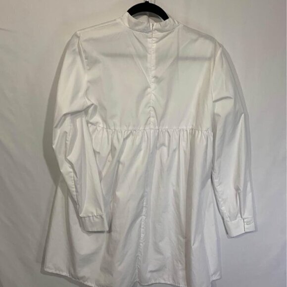 WOMAN’S white dress shirt tunic dress. Size 8. Back zipper. New condition. - Picture 6 of 10